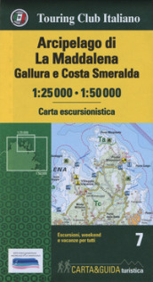 Arcipelago di La Maddalena, Gallura e Costa Smeralda 1:25.000-1:50.000. Con Guida al parco