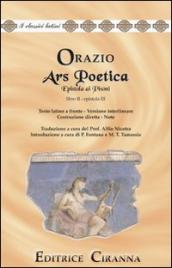 Ars poetica. Epistola ai Pisoni. Libro 2°, epistola 3ª. Versione interlineare. Testo latino a fronte