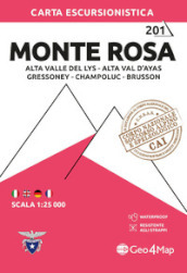 Monte Rosa. Alta Valle del Lys, Alta Valle d Ayas, Champoluc e Brusson 1:25.000. Ediz. multilingue