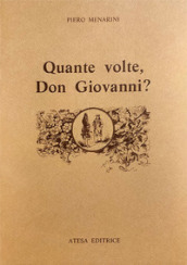Quante volte, Don Giovanni? Il catalogo di Don Giovanni, da Tirso al Romanticismo