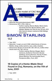 Simon Starling: A-Z. Ediz. illustrata