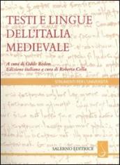 I testi e le lingue dell Italia medievale