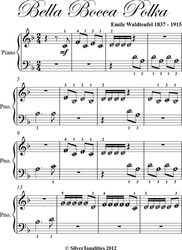 Bella Bocca Polka Beginner Piano Sheet Music