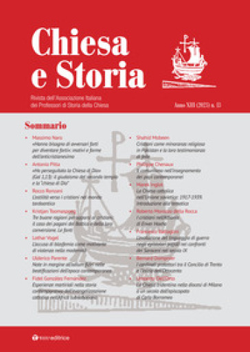 Chiesa e storia. Rivista dell'Associazione Italiana dei Professori di Storia della Chiesa (2023). Vol. 13