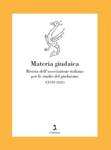 Materia giudaica. Rivista dell'Associazione italiana per lo studio del giudaismo (2022). 27/1.