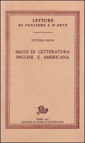 Saggi di letteratura inglese e americana