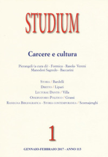 Studium (2017). Vol. 1: Carcere e cultura