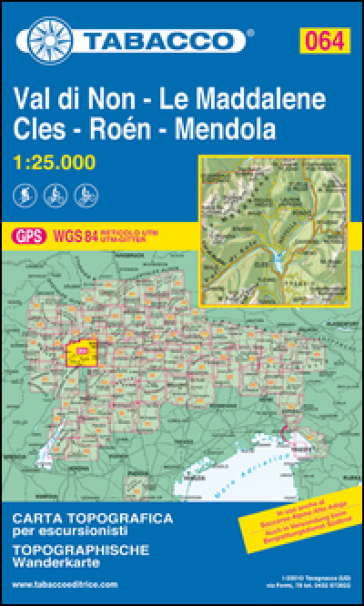 Val di Non - Le Maddalene - Cles - Roén - Mendola 1:25.000